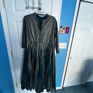 Biba Long Gown with double layered attached skirt. New size 42